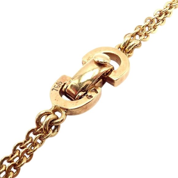 Vintage! Christian Dior Solid 18k Gold CD Three Strand 28" Long Necklace Germany - Picture 4 of 14